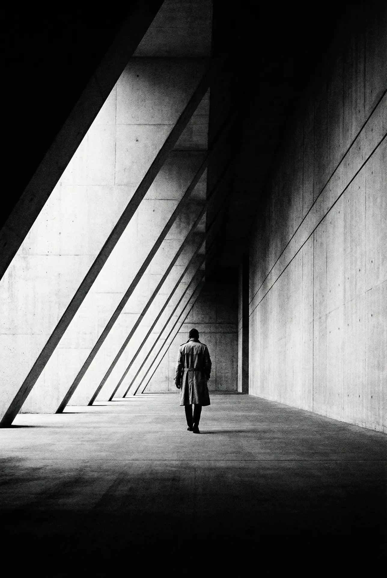 独立电影 海报：走廊中的孤独身影